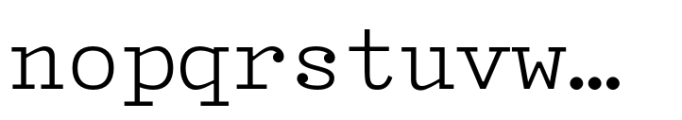 Typist Slab Mono Regular Font LOWERCASE