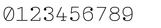 Typist Slab Mono Thin Font OTHER CHARS