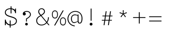 Typist Slab Mono Thin Font OTHER CHARS