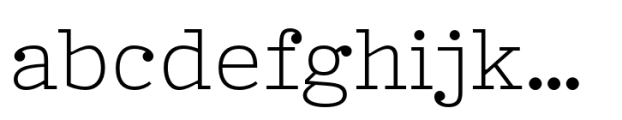 Typist Slab Prop Light Font LOWERCASE