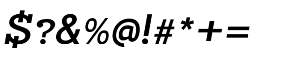 Typist Slab Prop Semibold Italic Font OTHER CHARS