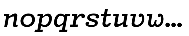 Typist Slab Prop Semibold Italic Font LOWERCASE