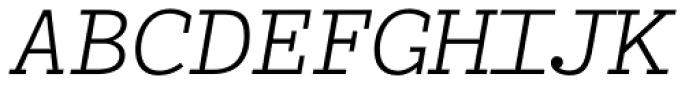 Typist Slab Regular Italic Font UPPERCASE