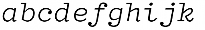 Typist Slab Regular Italic Font LOWERCASE