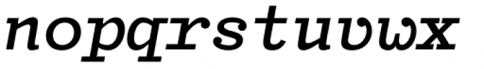 Typist Slab Semibold Italic Font LOWERCASE