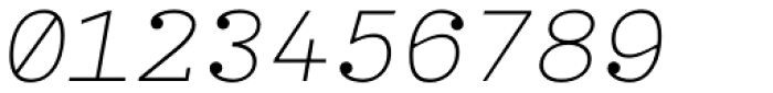 Typist Slab Thin Italic Font OTHER CHARS