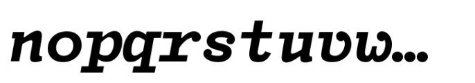 Typist Variable Mono Italic Font LOWERCASE