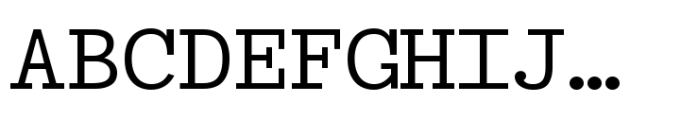Typist Variable Mono Font UPPERCASE