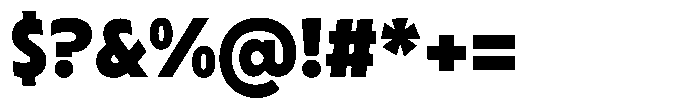 Typocaster Condensed Black Font OTHER CHARS