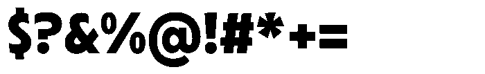 Typocaster Condensed Extra Bold Font OTHER CHARS