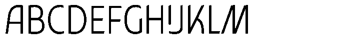Typocaster Condensed Thin Font UPPERCASE