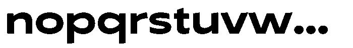 Typocaster Expanded Extra Bold Font LOWERCASE