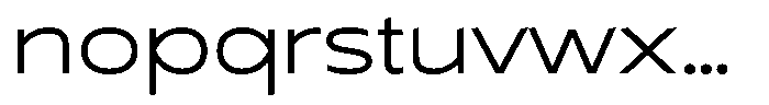 Typocaster Expanded Light Font LOWERCASE