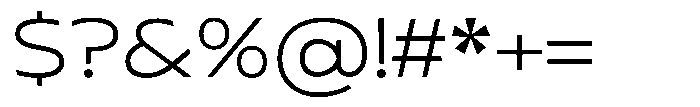 Typocaster Expanded Thin Font OTHER CHARS