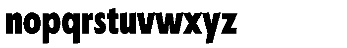 Typocaster Narrow Black Font LOWERCASE