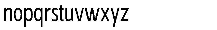 Typocaster Narrow Light Font LOWERCASE