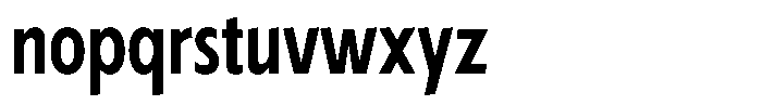 Typocaster Narrow Medium Font LOWERCASE