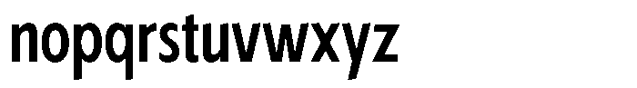Typocaster Narrow Regular Font LOWERCASE