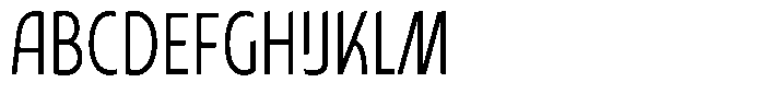 Typocaster Narrow Thin Font UPPERCASE