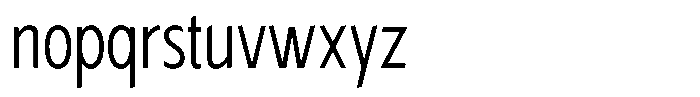 Typocaster Narrow Thin Font LOWERCASE