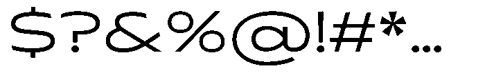 Typocaster Wide Light Font OTHER CHARS