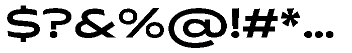 Typocaster Wide Medium Font OTHER CHARS