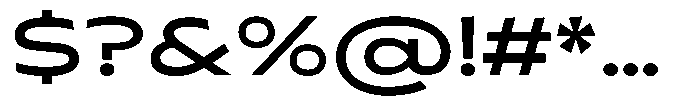 Typocaster Wide Regular Font OTHER CHARS