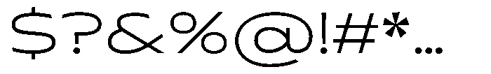 Typocaster Wide Thin Font OTHER CHARS