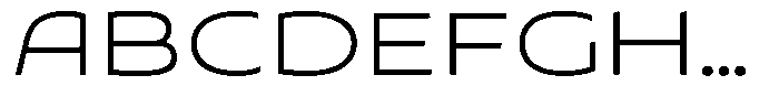 Typocaster Wide Thin Font UPPERCASE