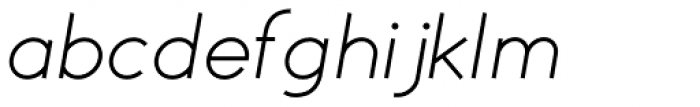 Typograph Pro Light Italic Font LOWERCASE