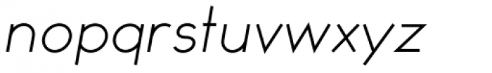 Typograph Pro Light Italic Font LOWERCASE