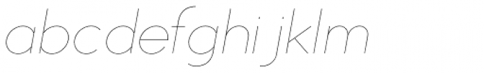 Typograph Pro UltraLight Italic Font LOWERCASE