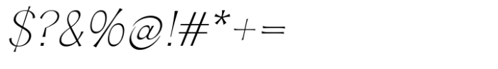Typogravure Extra Light Italic Font OTHER CHARS