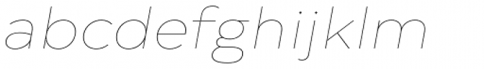Typold Extended Extra Thin Italic Font LOWERCASE