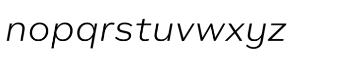 Typonium Light Italic Font LOWERCASE