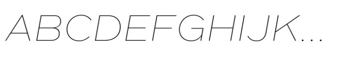 Typonium Thin Italic Font UPPERCASE