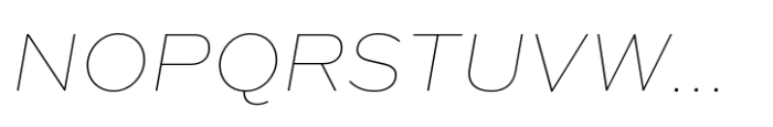 Typonium Thin Italic Font UPPERCASE
