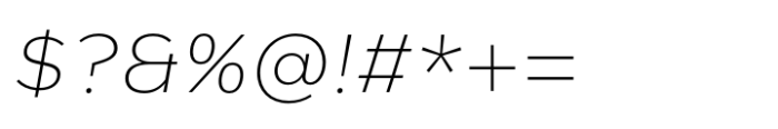 Typonium XLight Italic Font OTHER CHARS