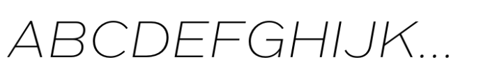Typonium XLight Italic Font UPPERCASE