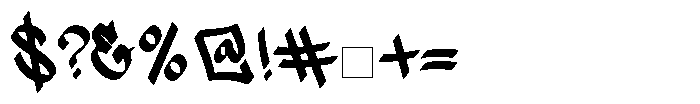 Tyzone Font OTHER CHARS