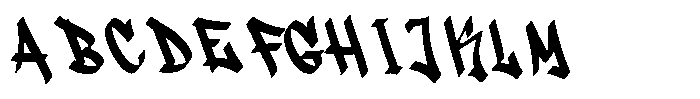 Tyzone Font UPPERCASE