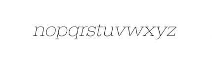 Typewriter URW Extra Wide Extra Light Oblique Font LOWERCASE