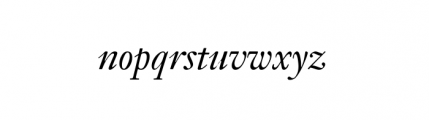 Tyrnavia Lining Numbers Italic Font LOWERCASE