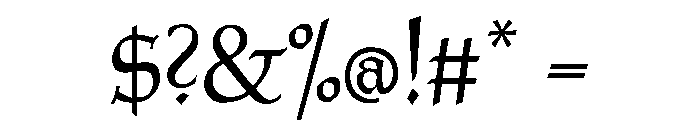 Tyndale Regular Font OTHER CHARS