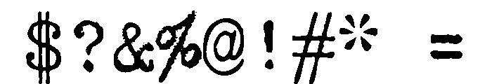 Typewriter Regular Font OTHER CHARS