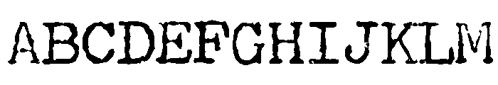Typewriter Regular Font UPPERCASE