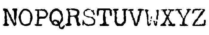 Typewriter Regular Font UPPERCASE