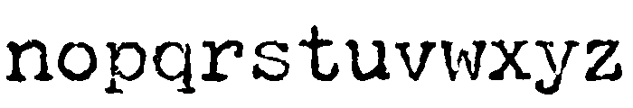 Typewriter Regular Font LOWERCASE