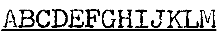 Typewriter Underline Font UPPERCASE