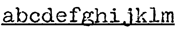 Typewriter Underline FONT